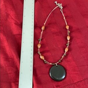 Bead and wire necklace.